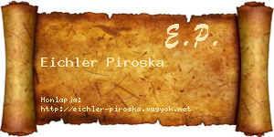 Eichler Piroska névjegykártya